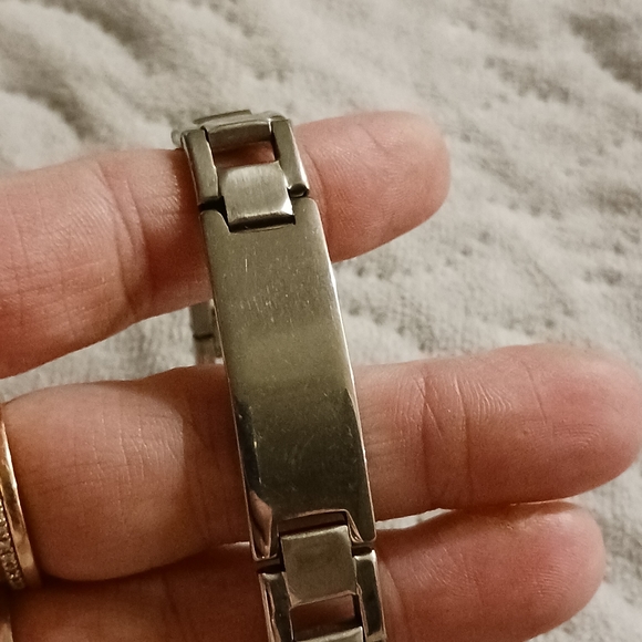 Vintage Men's Stainless Steel Name Plate Bracelet - Picture 6 of 11